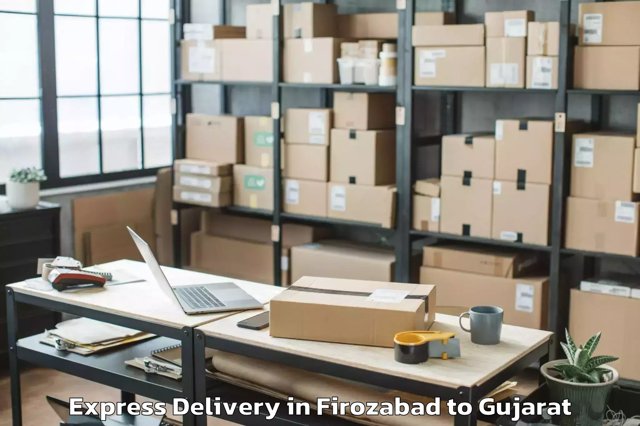 Book Your Firozabad to Kalol Express Delivery Today